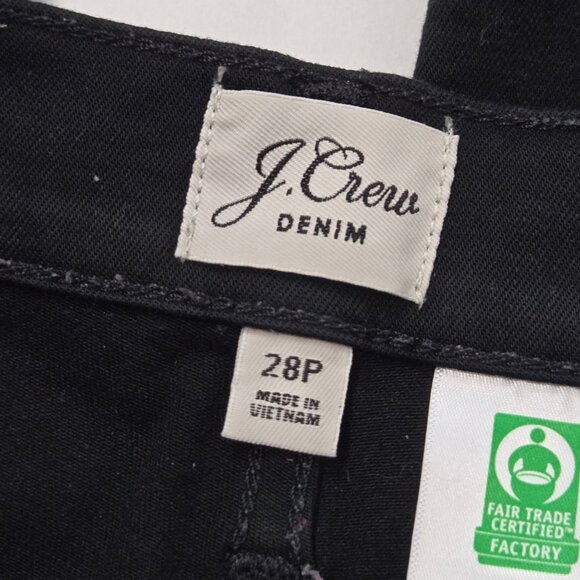 J.Crew Size 29 Petite 9" Billie Demi Boot Crop Jeans in Stay Black Wash Stretchy - Picture 4 of 12